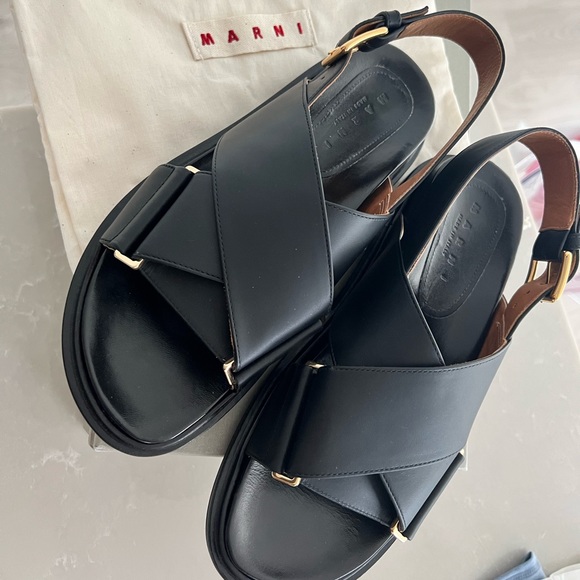 Marni Black Fussbett sandals size 37.5 - Picture 6 of 6